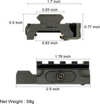 Castellan 0.5" Quick-Release Picatinny Riser Mount — Aircraft Aluminum