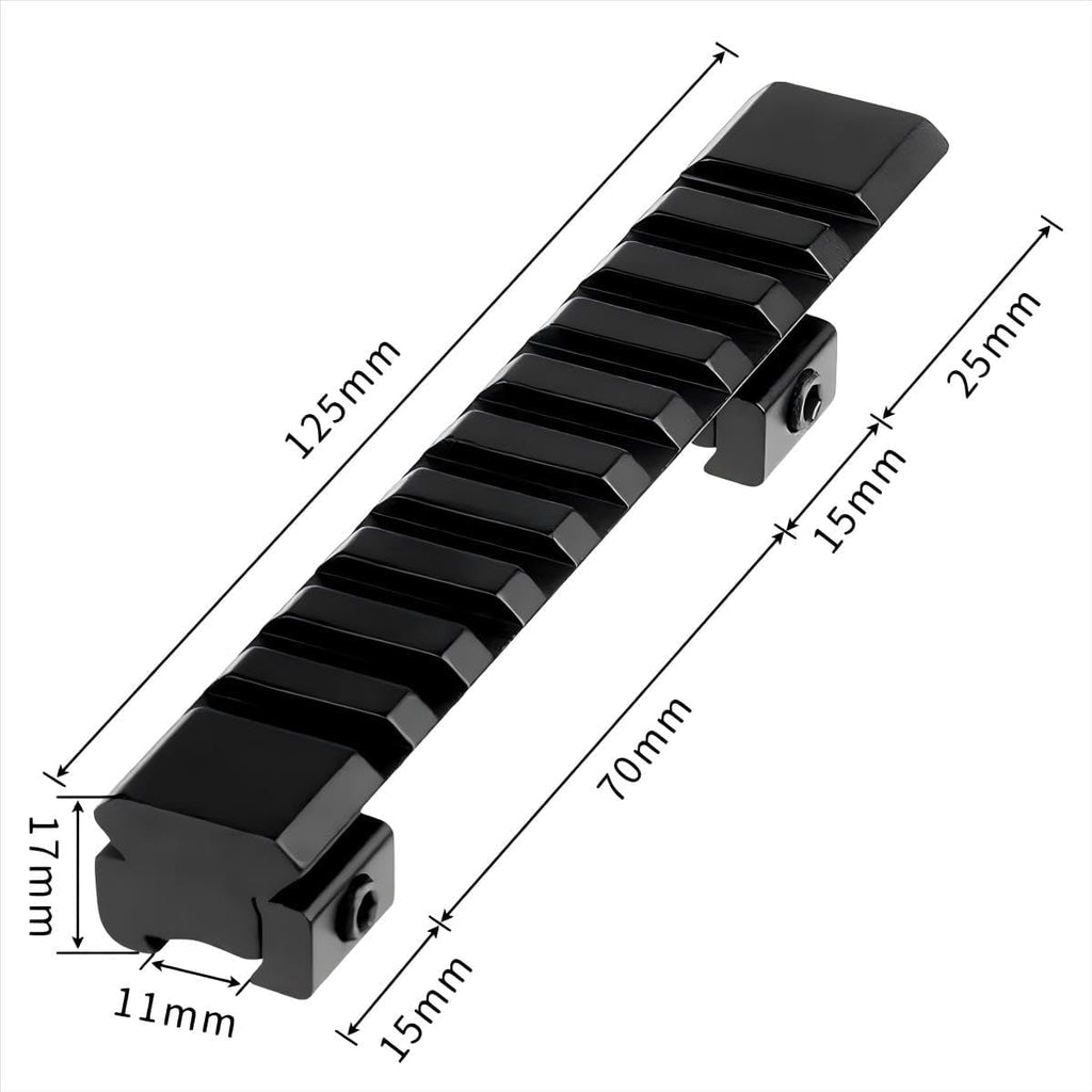 Castellan 11mm Dovetail to 20mm Picatinny Rail Adapter — Aircraft Aluminum