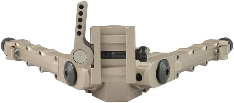 QD Bipod Gold 7 inch - 8.5 inches Extension Flat Adjustable Stable for 20mm Rail 1913 Picatinny Tactical