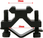 20mm Barrel Rail Mount Tube Adapter, Rifle Gun Laser Flashlight Barrel Clamp, Scope Mount with Barrel Adapter