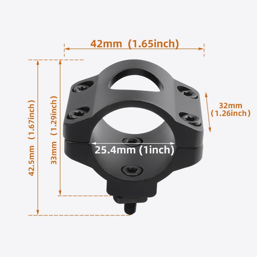 25.4mm Diameter Flashlight Mount 1 inch M Lock Light Mount Compatible with M Lock Rail Systems