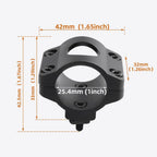 25.4mm Diameter Flashlight Mount 1 inch M Lock Light Mount Compatible with M Lock Rail Systems