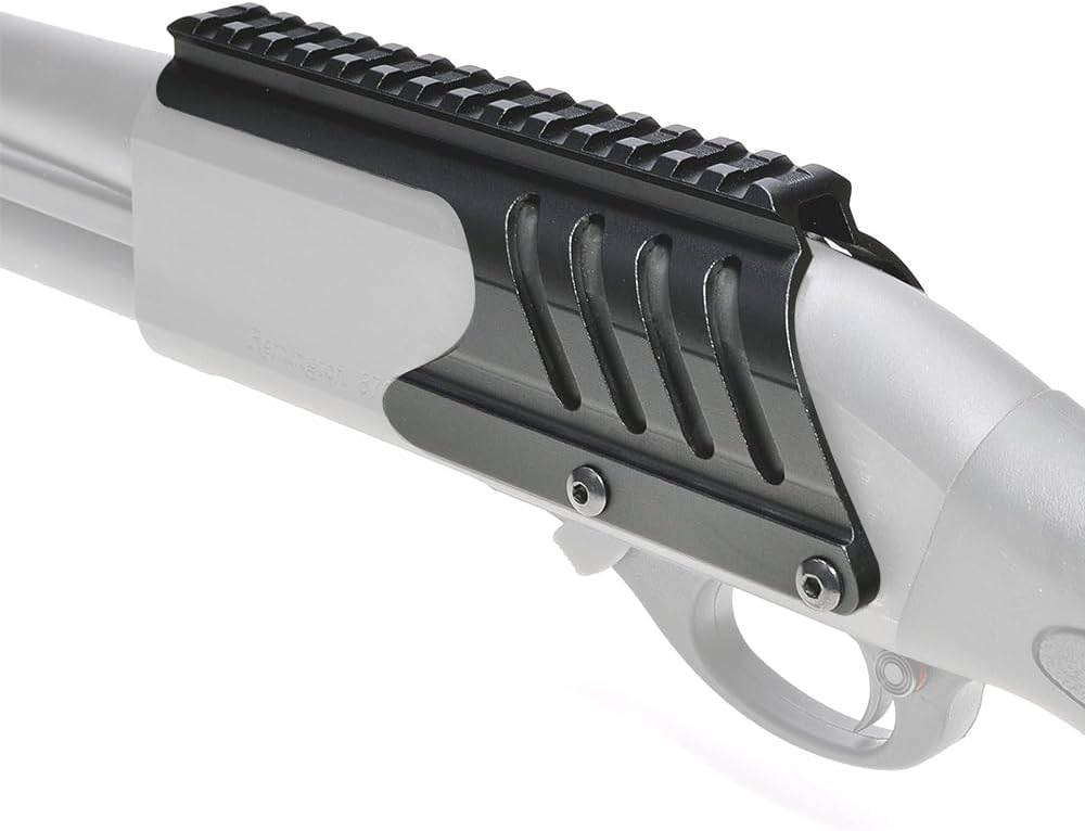 Saddle Scope Mount for Remington 870 & 870 DM 12 Gauge Pump Shotgun, Lightweight Skeleton Side Wall Weight Reduction Optic Base with Picatinny Rail
