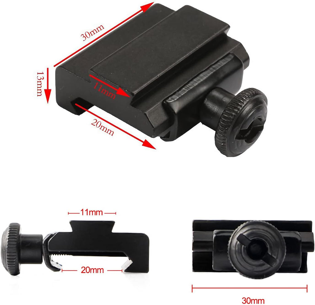 Castellan 11mm to 20mm Dovetail to Picatinny Rail Adapter — Quick-Release, 2-Pack