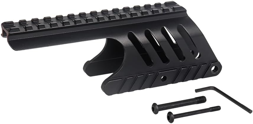 Saddle Scope Mount for Remington 870 & 870 DM 12 Gauge Pump Shotgun, Lightweight Skeleton Side Wall Weight Reduction Optic Base with Picatinny Rail