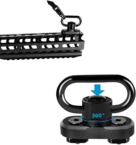 1.25" QD Sling Swivel Mount — M-LOK Quick-Detach Push-Button Attachment