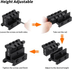 Castellan Adjustable-Height Picatinny Riser Mount — 3-Slot, 0.9–1.2" Rise