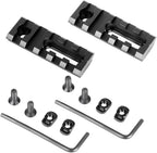 Aluminum Adjustable Pitch Slotted Made Picatinny Rail with 2 T-Nuts & Screws 2 Wrench for Mlok Compatible