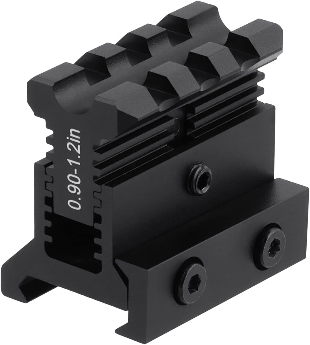 Castellan Adjustable-Height Picatinny Riser Mount — 3-Slot, 0.9–1.2" Rise