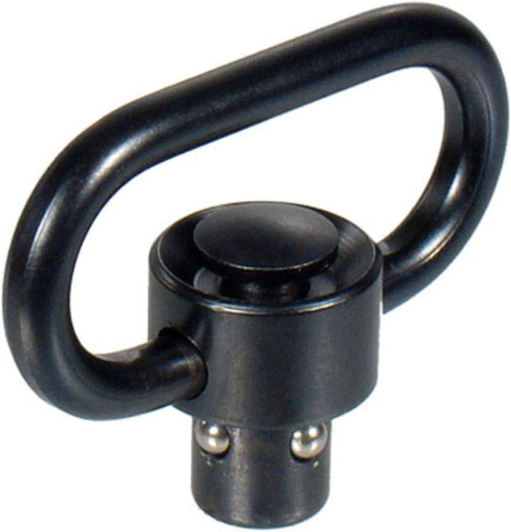 Heavy Duty QD Push Button Sling Swivel — 1.38" Loop, High-Strength Steel, 0.6 oz, Black