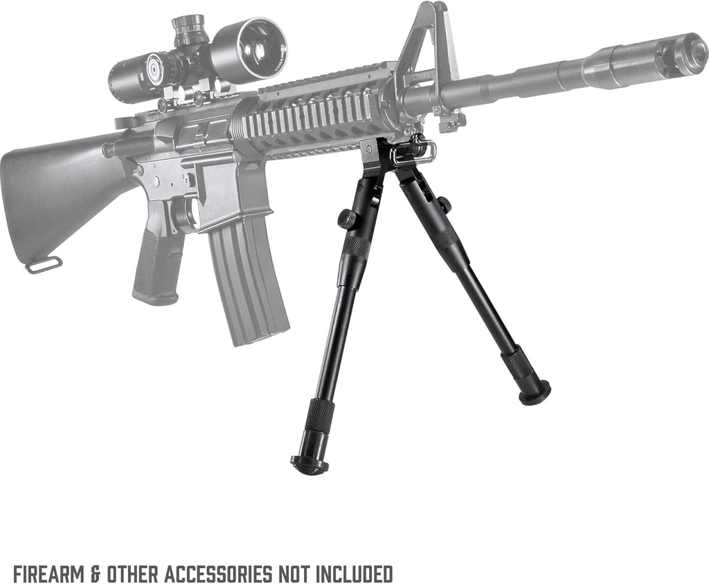 High Profile Adjustable Bipod 8 to 10 Inch with Foldable Legs for Picatinny Rail or Swivel Stud Mount