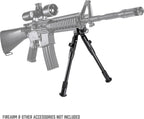 High Profile Adjustable Bipod 8 to 10 Inch with Foldable Legs for Picatinny Rail or Swivel Stud Mount