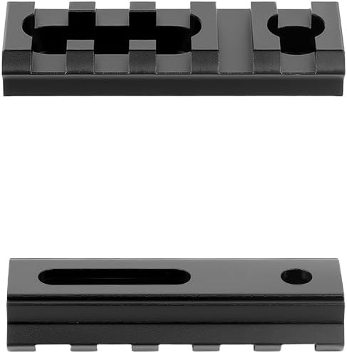 Aluminum Adjustable Pitch Slotted Made Picatinny Rail with 2 T-Nuts & Screws 2 Wrench for Mlok Compatible