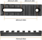 Aluminum Adjustable Pitch Slotted Made Picatinny Rail with 2 T-Nuts & Screws 2 Wrench for Mlok Compatible