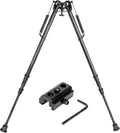 27 Inch Bipod, Metal Spring Telescopic Folding Camera Tripod, 3-Hole Adapter Included, Adjustable 16.9 to 28.7 Inches for Shooting and Hunting, Black