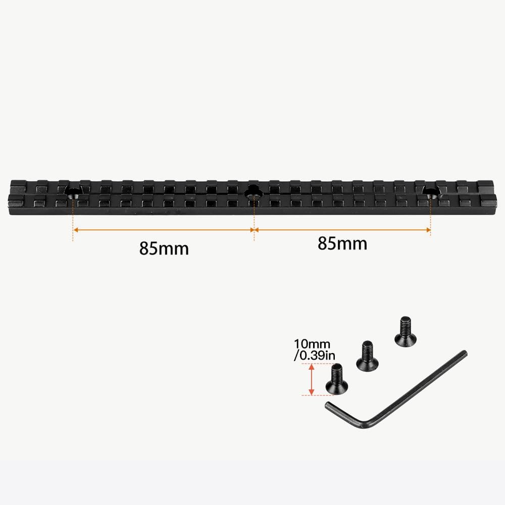 25 Slots and 257mm Length 20mm Mount Picatinny Rail of Aluminum Alloy for Hunting Scope and Flashlight Mount