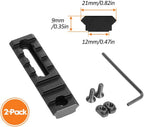 Aluminum Adjustable Pitch Slotted Made Picatinny Rail with 2 T-Nuts & Screws 2 Wrench for Mlok Compatible