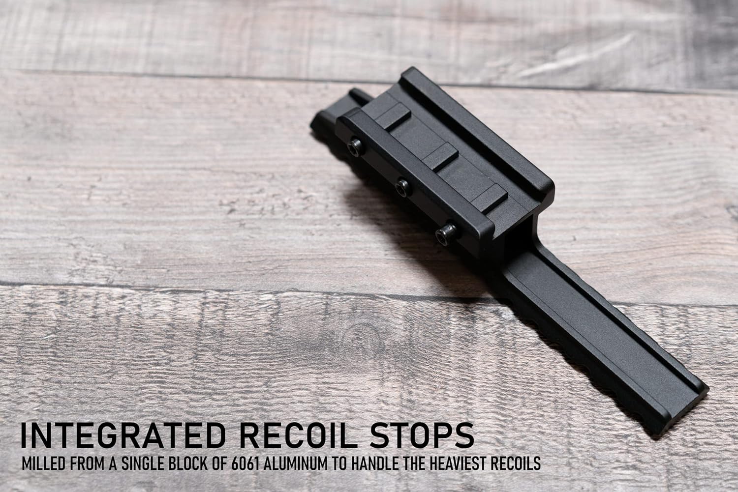 Offset Picatinny Riser Mount with Recoil Stop Base | 14 Slot 5 inch | High Profile