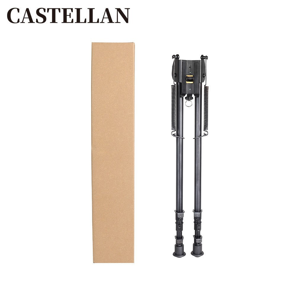 27 Inch Bipod, Metal Spring Telescopic Folding Camera Tripod, 3-Hole Adapter Included, Adjustable 16.9 to 28.7 Inches for Shooting and Hunting, Black
