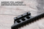 Offset Picatinny Riser Mount with Recoil Stop Base | 14 Slot 5 inch | High Profile