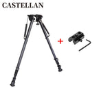 27 Inch Bipod, Metal Spring Telescopic Folding Camera Tripod, 3-Hole Adapter Included, Adjustable 16.9 to 28.7 Inches for Shooting and Hunting, Black