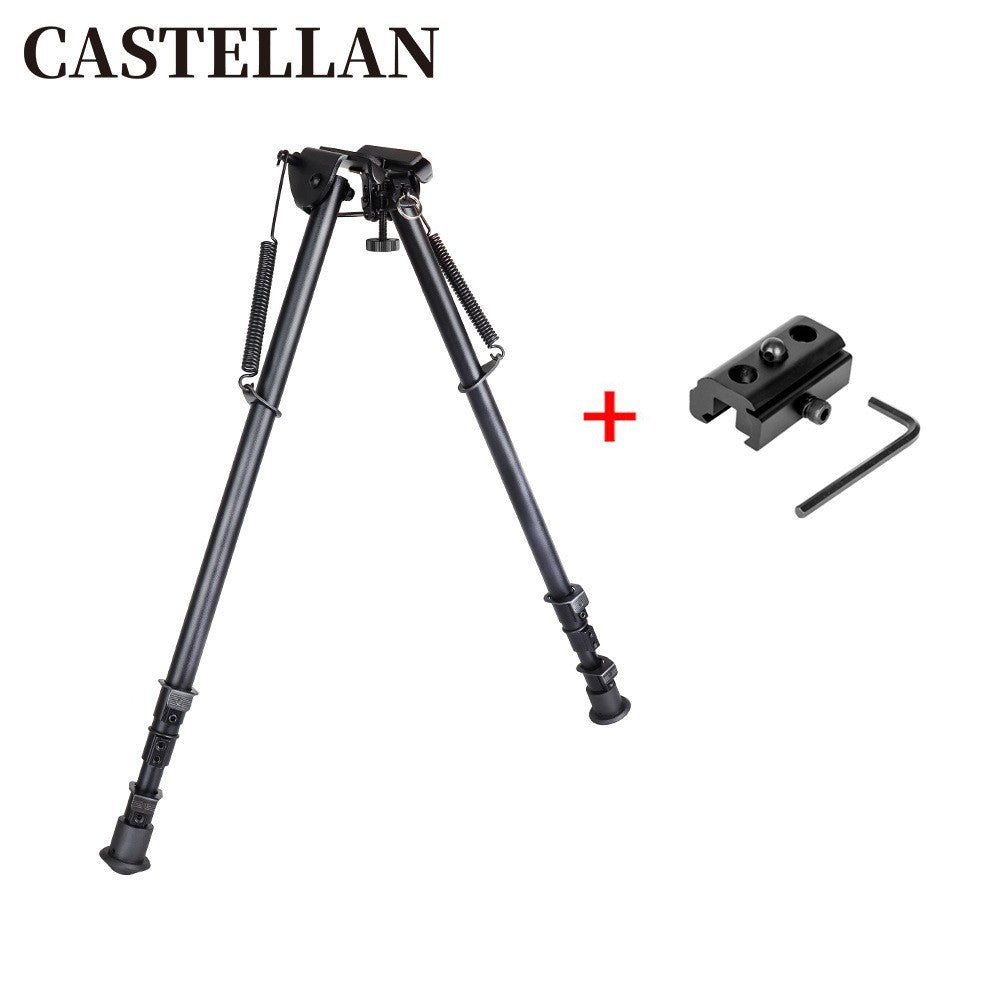 27 Inch Bipod, Metal Spring Telescopic Folding Camera Tripod, 3-Hole Adapter Included, Adjustable 16.9 to 28.7 Inches for Shooting and Hunting, Black