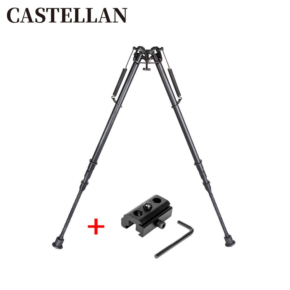 27 Inch Bipod, Metal Spring Telescopic Folding Camera Tripod, 3-Hole Adapter Included, Adjustable 16.9 to 28.7 Inches for Shooting and Hunting, Black