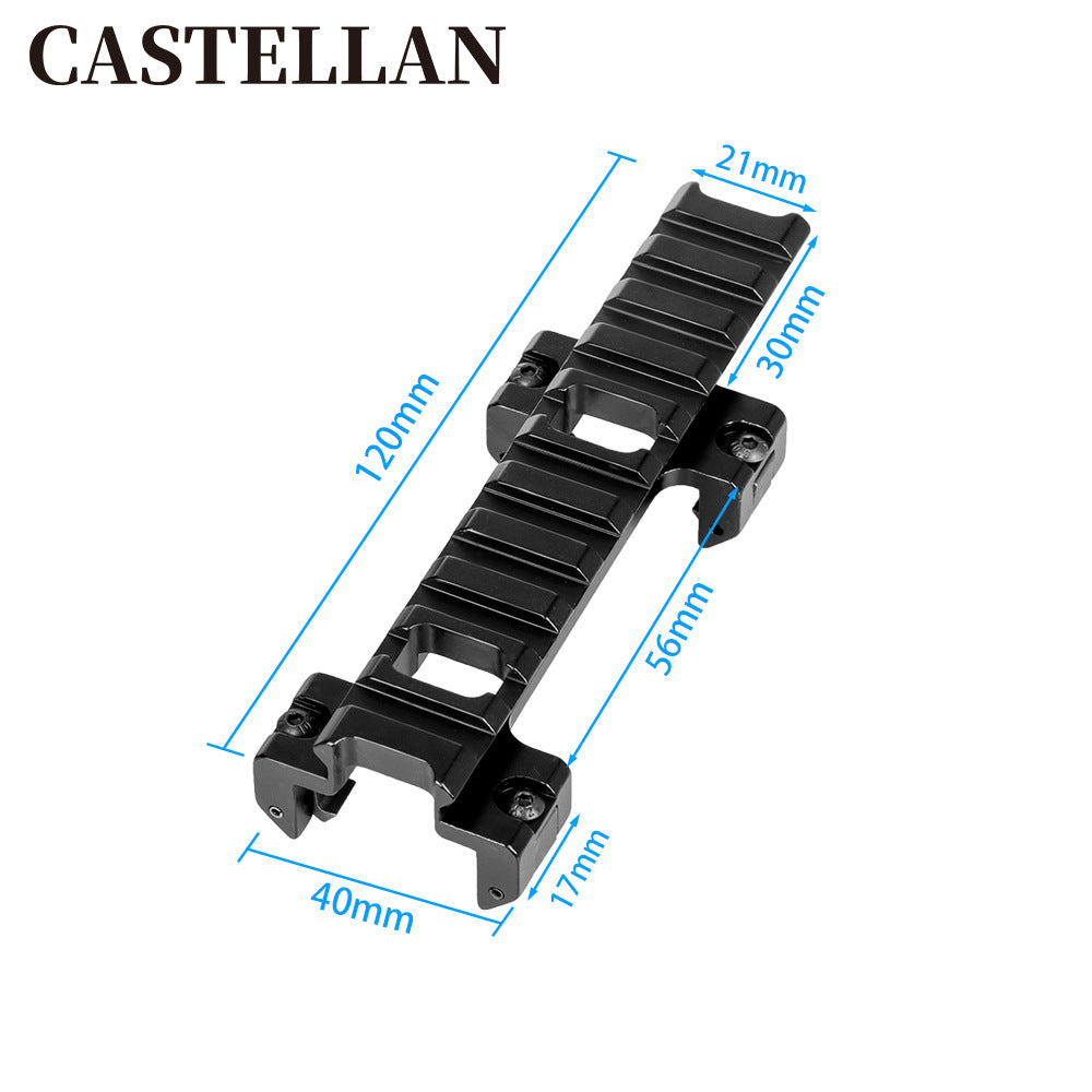 Pistol Picatinny Rail Mount Combo — Top & Bottom Rail with Micro Red Dot Sight (Set of 2)
