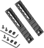 Aluminum Adjustable Pitch Slotted Made Picatinny Rail with 2 T-Nuts & Screws 2 Wrench for Mlok Compatible