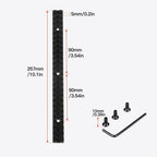 25 Slots and 257mm Length 20mm Mount Picatinny Rail of Aluminum Alloy for Hunting Scope and Flashlight Mount
