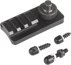 Rifle Bipod Adapter, Picatinny Weaver Rail Mount, 3-Slot Aluminum, Sling Swivel Stud, Black