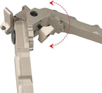 QD Bipod Gold 7 inch - 8.5 inches Extension Flat Adjustable Stable for 20mm Rail 1913 Picatinny Tactical
