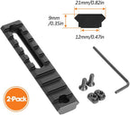 Aluminum Adjustable Pitch Slotted Made Picatinny Rail with 2 T-Nuts & Screws 2 Wrench for Mlok Compatible