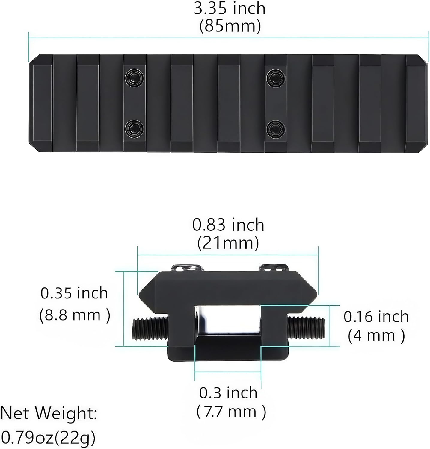 Picatinny Ventilated Rib Rail Scope Mount for The IZH-27 MR-153/155 MP-233 TOZ-120 MTs21-12 TOZ-84