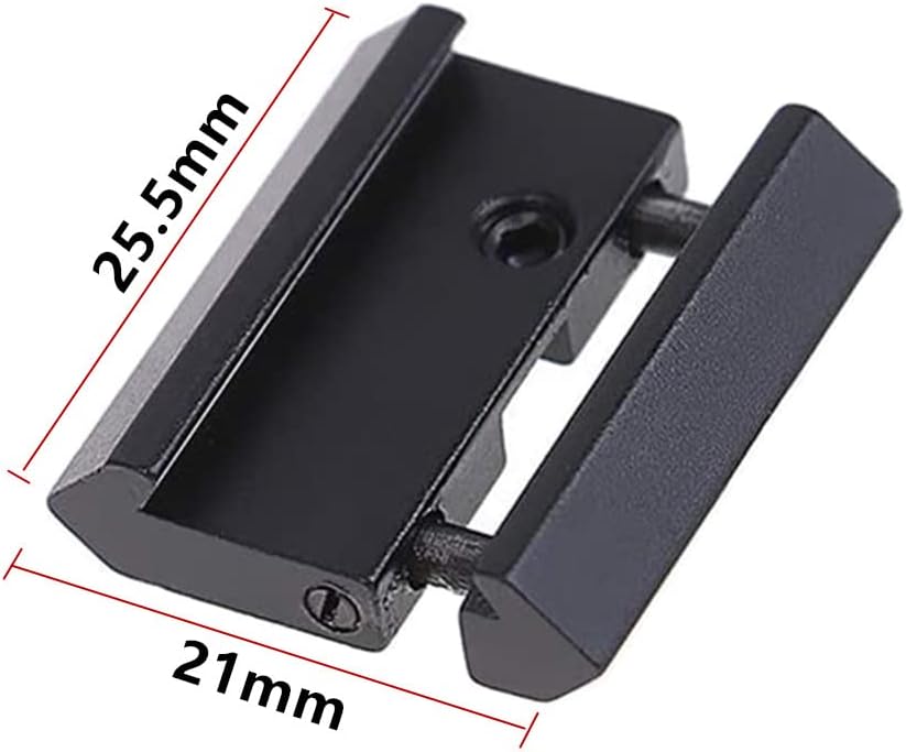 2pcs 11mm Dovetail to 20mm Picatinny Weaver Low Profile Snap-in Rail Adaptor for Rifle Scope