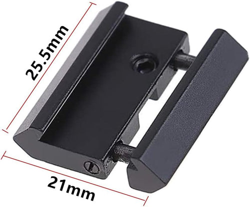 2pcs 11mm Dovetail to 20mm Picatinny Weaver Low Profile Snap-in Rail Adaptor for Rifle Scope