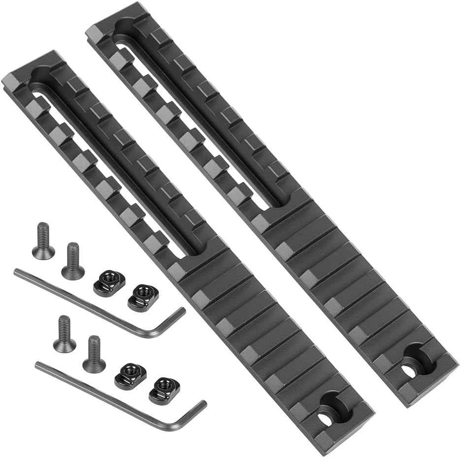 M-LOK to Picatinny Rail Adapter – Adjustable Pitch, 5.31" Aircraft Aluminum with T-Nuts & Screws