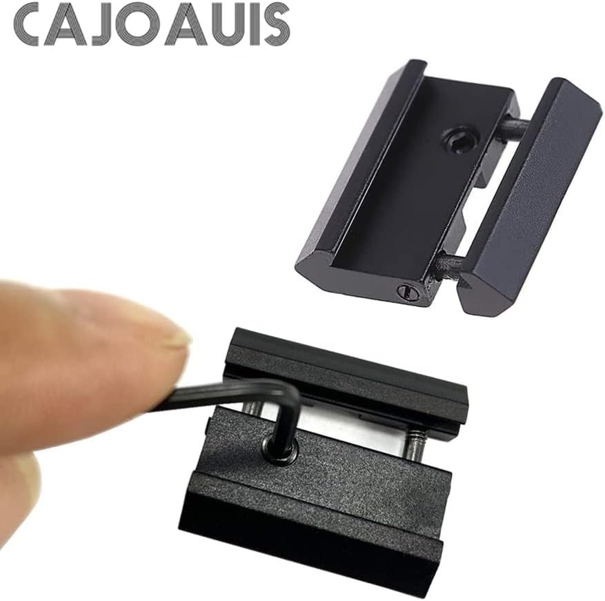 2pcs 11mm Dovetail to 20mm Picatinny Weaver Low Profile Snap-in Rail Adaptor for Rifle Scope