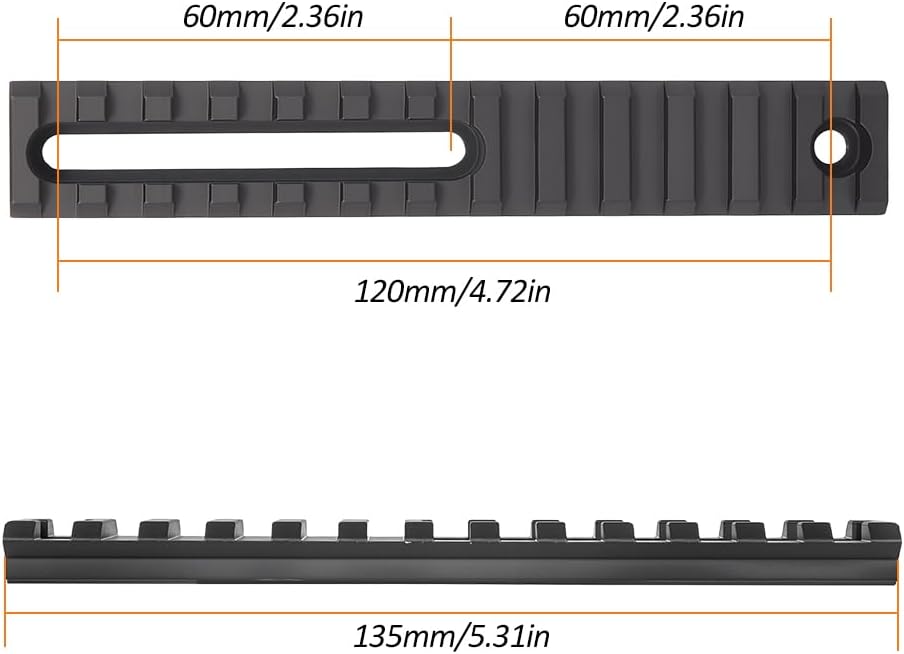 M-LOK to Picatinny Rail Adapter – Adjustable Pitch, 5.31" Aircraft Aluminum with T-Nuts & Screws