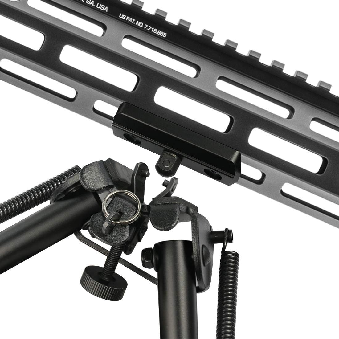 M Lock Bipod Adapter Mount with M Lock Sling Stud – Includes 4 T-Nuts, 4 Screws, and 1 Wrench