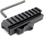 Castellan 9-Slot Quick-Release Picatinny Riser Mount Adapter — 6061 Aluminum