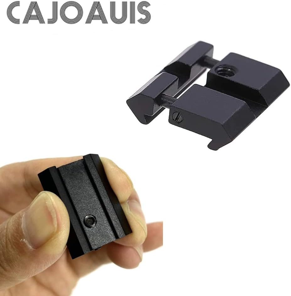 2pcs 11mm Dovetail to 20mm Picatinny Weaver Low Profile Snap-in Rail Adaptor for Rifle Scope