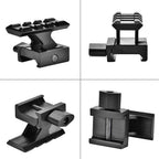 45° Slanted Riser Mount — 20mm / 21mm Rail, 3-Slot Aluminum Offset Mount (45mm)