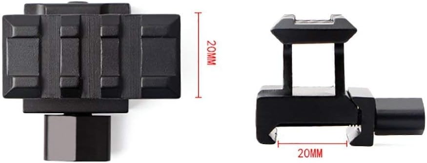 45° Slanted Riser Mount — 20mm / 21mm Rail, 3-Slot Aluminum Offset Mount (45mm)