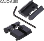 2pcs 11mm Dovetail to 20mm Picatinny Weaver Low Profile Snap-in Rail Adaptor for Rifle Scope