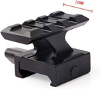45° Slanted Riser Mount — 20mm / 21mm Rail, 3-Slot Aluminum Offset Mount (45mm)