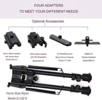 Tactical Rifle Bipod Rotate Leg 4 Adapters Choice