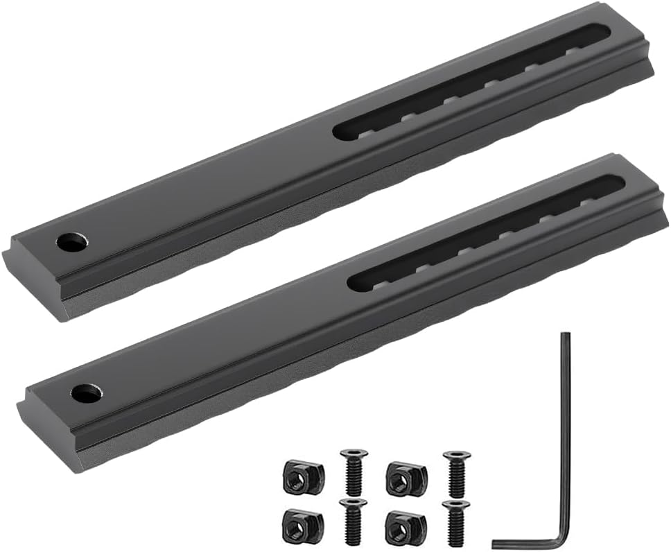 M-LOK to Picatinny Rail Adapter – Adjustable Pitch, 5.31" Aircraft Aluminum with T-Nuts & Screws