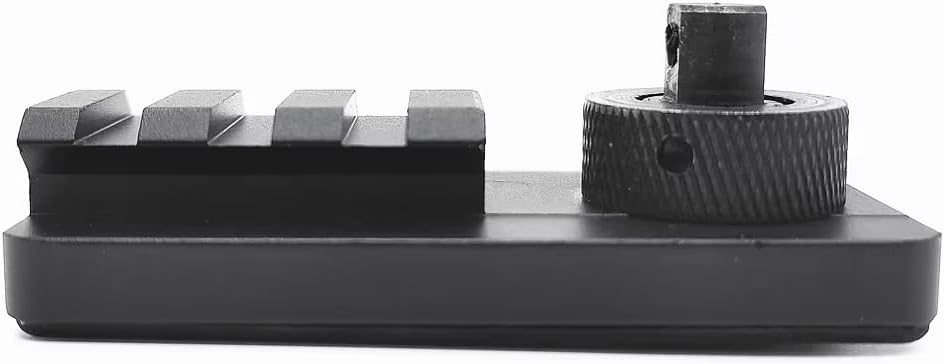 Rifle Bipod Adapter, Picatinny Weaver Rail Mount, 3-Slot Aluminum, Sling Swivel Stud, Black