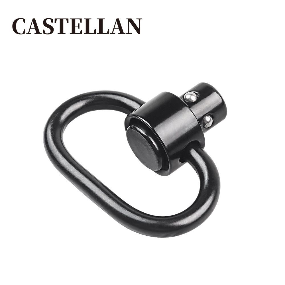 Heavy Duty QD Push Button Sling Swivel — 1.38" Loop, High-Strength Steel, 0.6 oz, Black